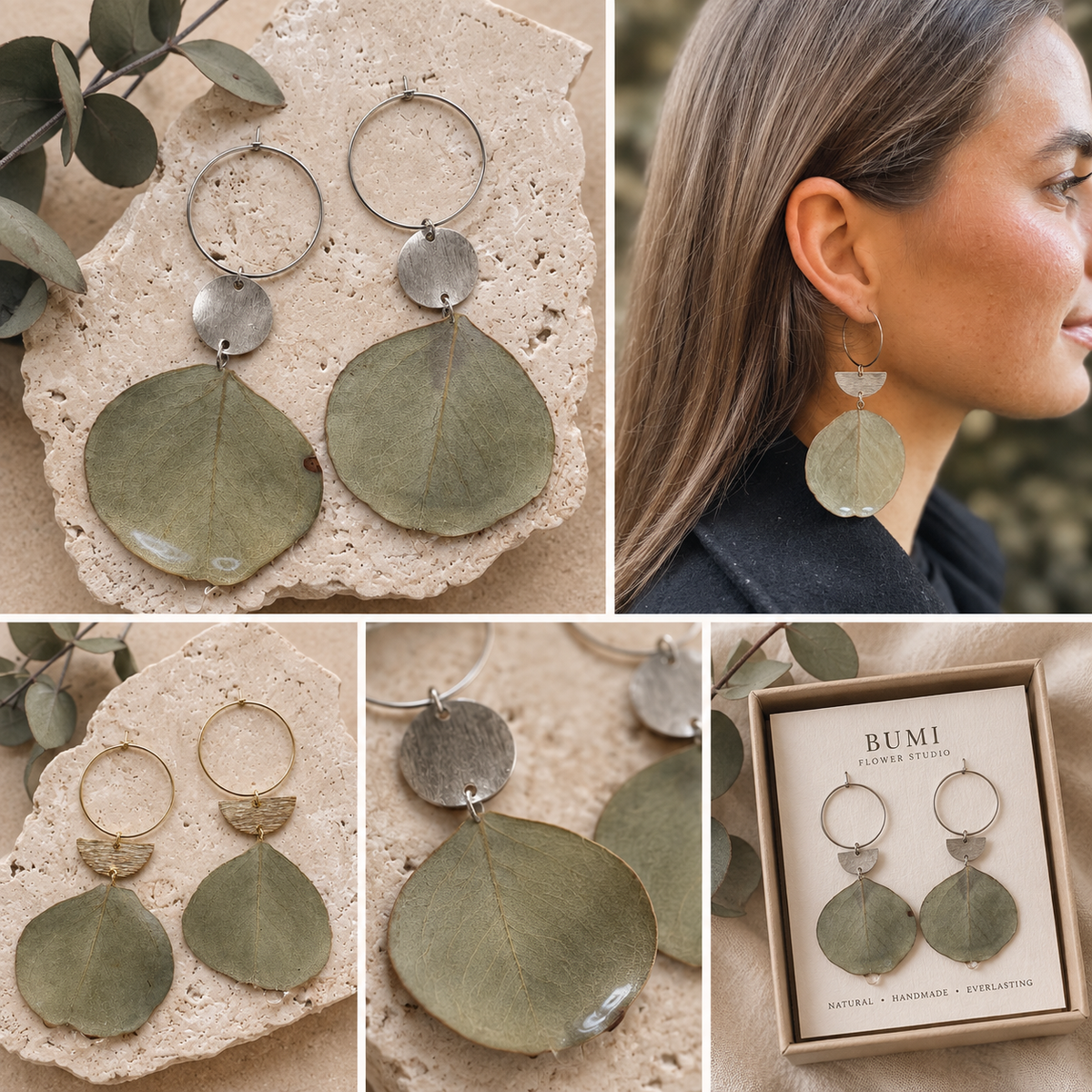 The Gum Leaf Earrings